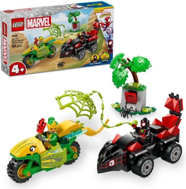 LEGO SPIDEY a jeho úžasní priatelia: dino prenasledovanie Spina a Electro (4+, 124 dielikov)