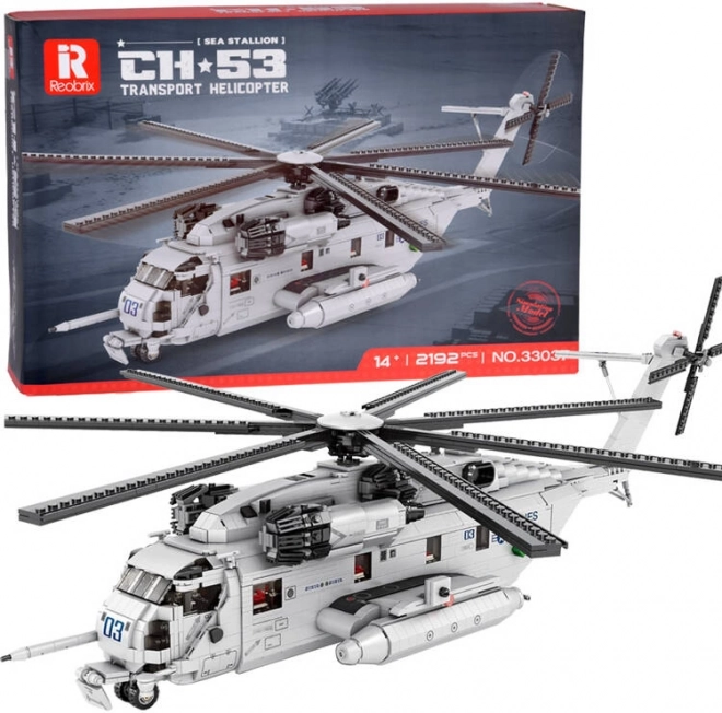 Technické stavebnice – transportný vrtuľník CH-53, 2192 dielikov