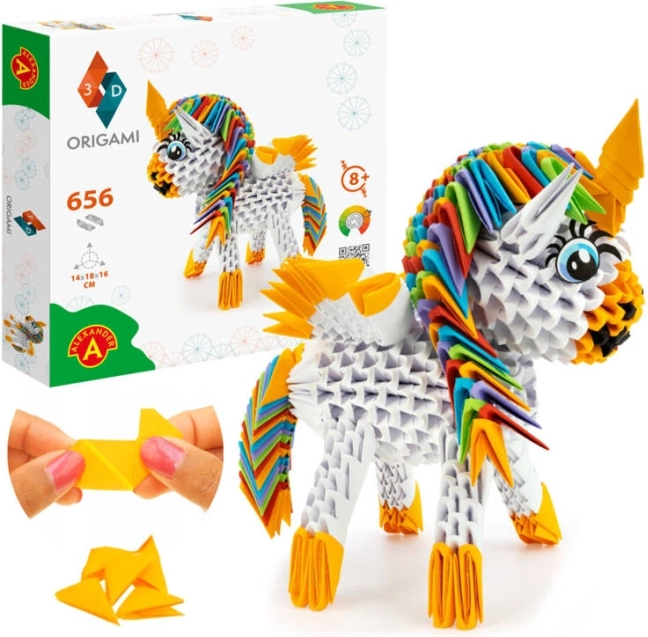 ALEXANDER 3D origami – jednorožec, 656 dielikov