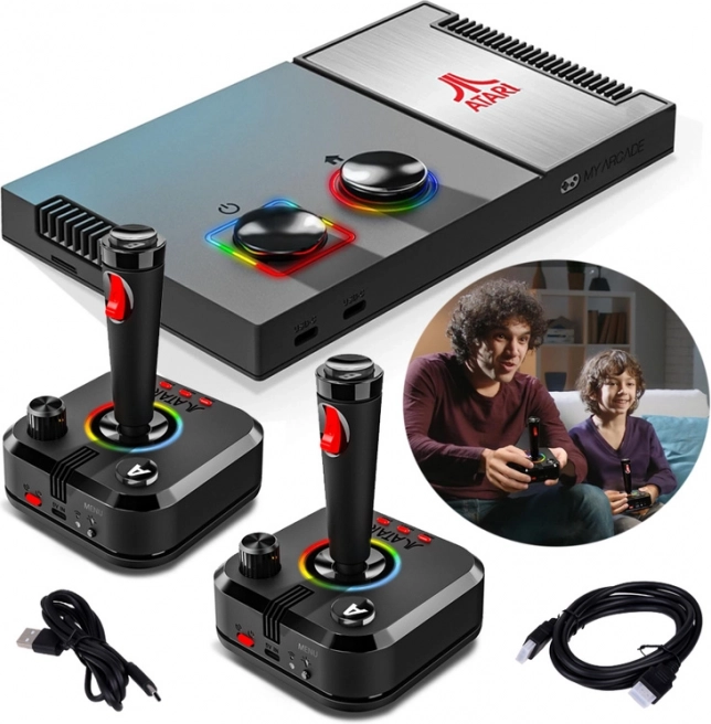 retro herná konzola atari gamestation pro s viac než 200 hrami