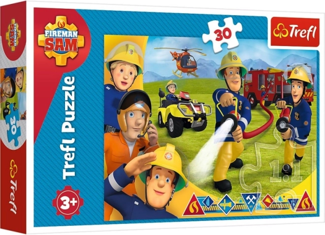 Puzzle 30 dielikov - Požiarnik Sam, Pripravení pomáhať