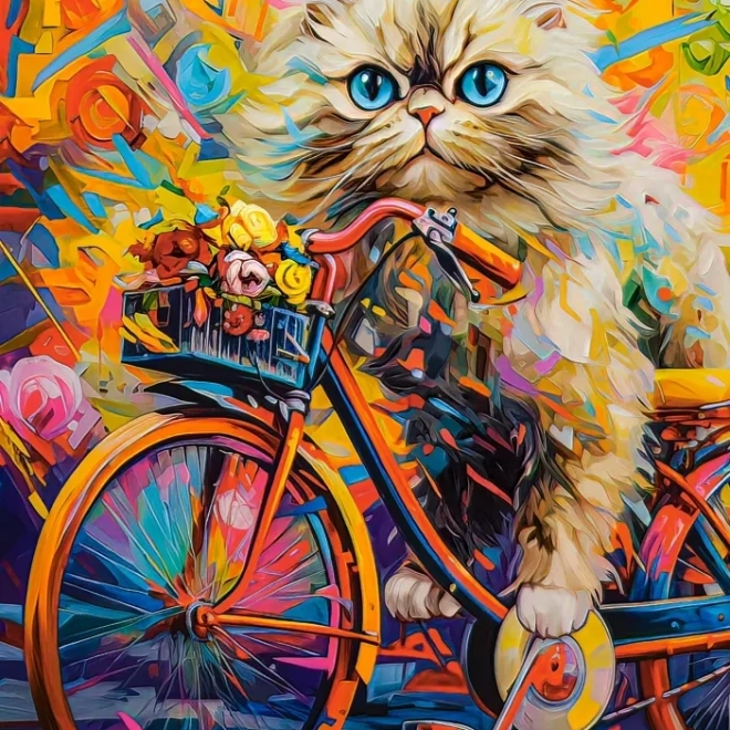 Puzzle 500 dielikov – Mačiatko na bicykli