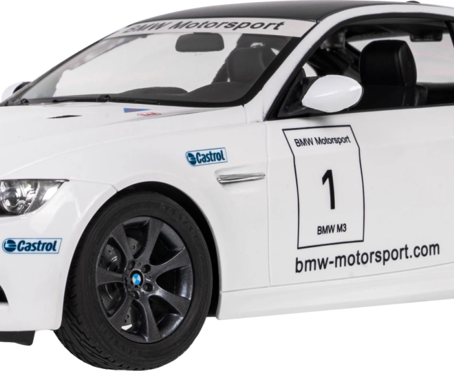 Závodné auto na diaľkové ovládanie BMW M3 čierne – Biele