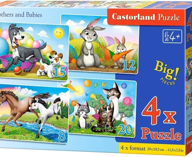 Castorland puzzle Zvieracie mamičky a mláďatá