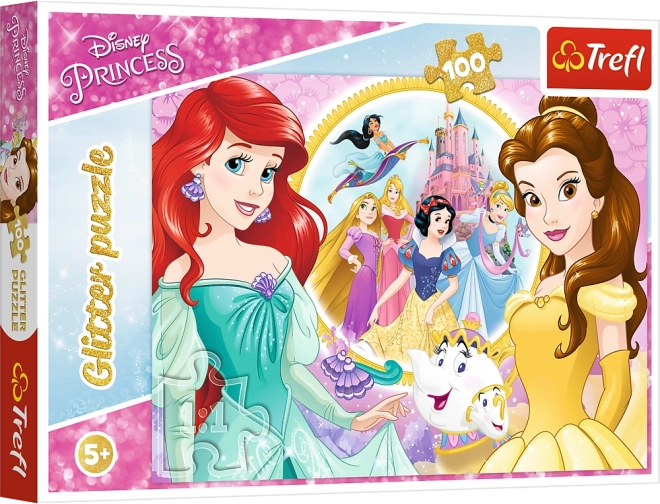 puzzle 100 dielikov s trblietkami – spomienky BELLY a ARIEL od TREFL
