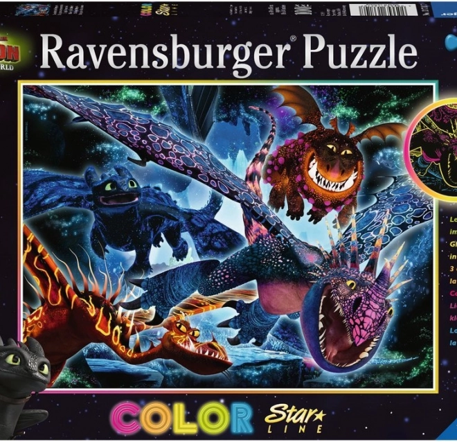 svietiace puzzle Ako vycvičiť draka 3 XXL 100 dielikov – Ravensburger
