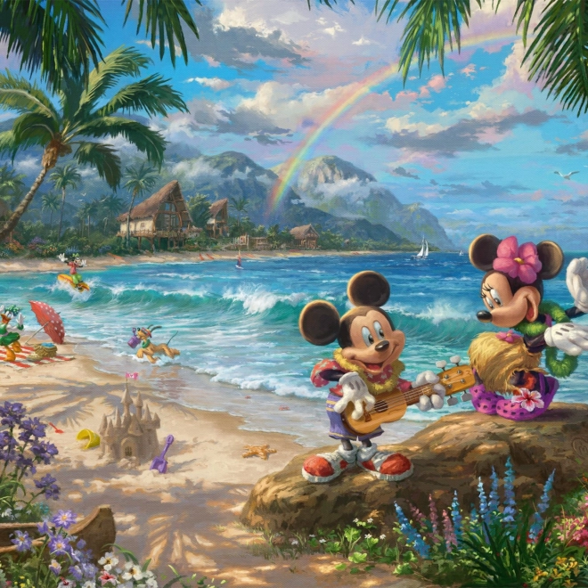 Puzzle Minnie a Mickey na Havaji 1000 dielikov