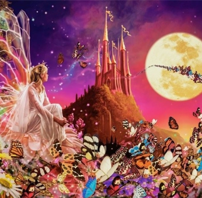 Puzzle 260 dielikov Fairy Fantasies – víly, motýliky a zámok