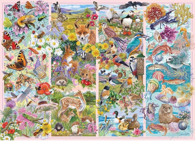 Gibsons puzzle Zvedavé zvieratká 1000 dielikov