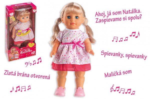 Chodiaca a spievajúca bábika Natálka