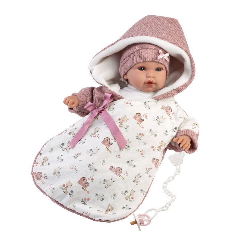 Llorens 63650 NEW BORN realistická bábätko so zvukmi a mäkkým látkovým telom 36