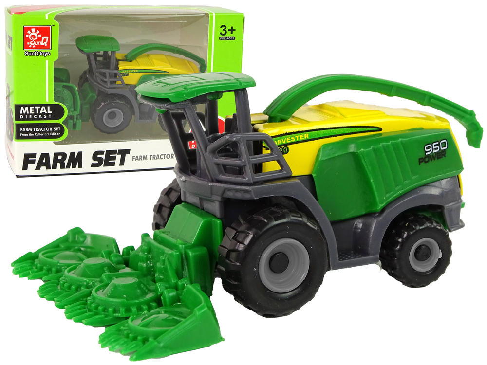 Traktorová hračka Zelený kombajn
