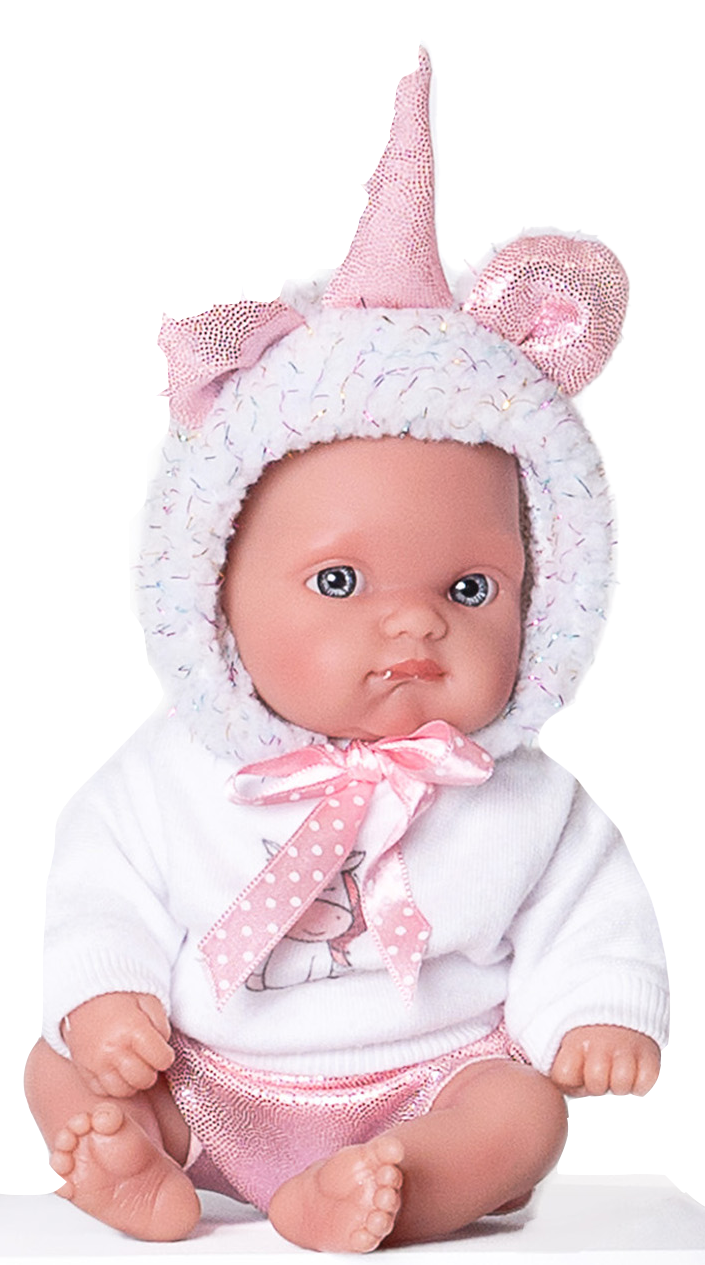Antonio Juan Jednorožec biely - realistická bábika bábätko s celovinylovým telom