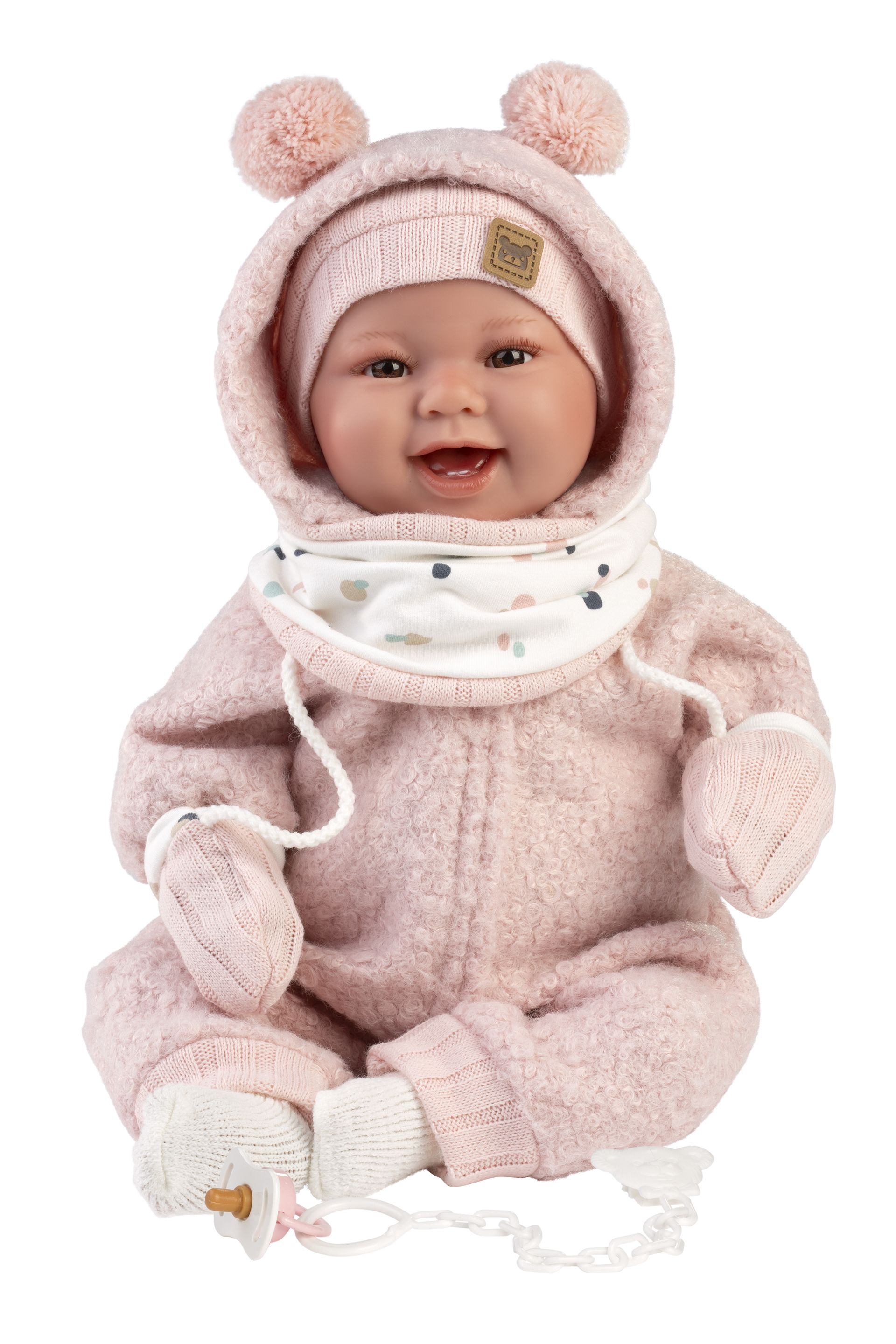 Llorens 84480 NEW BORN realistická bábätko so zvukmi a mäkkým látkovým telom 44