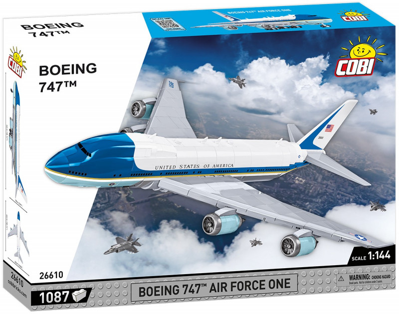 COBI 26610 Dopravné lietadlo amerických prezidentov Boeing 747 Air Force One 1:144