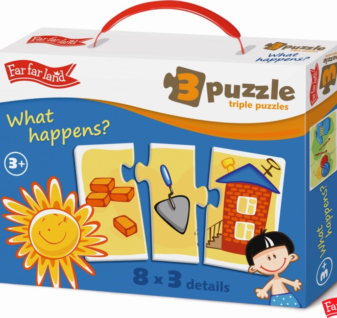Far Far Land puzzle trojice – 8 obrázkov