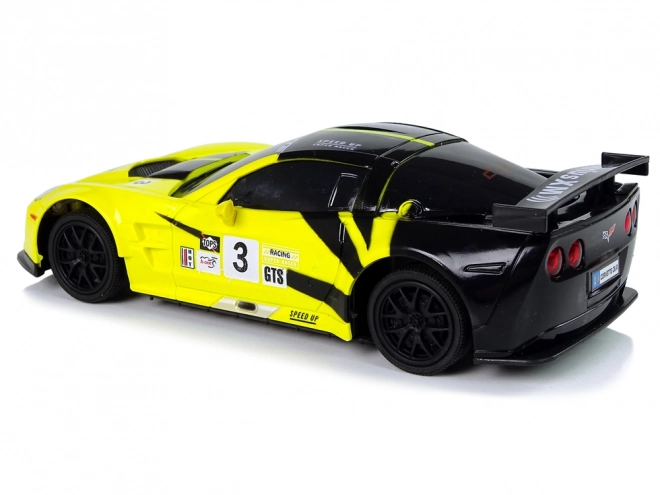 Športové Auto R/C 1:24 Corvette Žlté C6.R