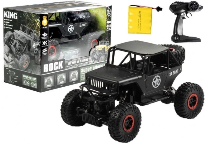 Auto na diaľkové ovládanie Jeep 4x4 čierne