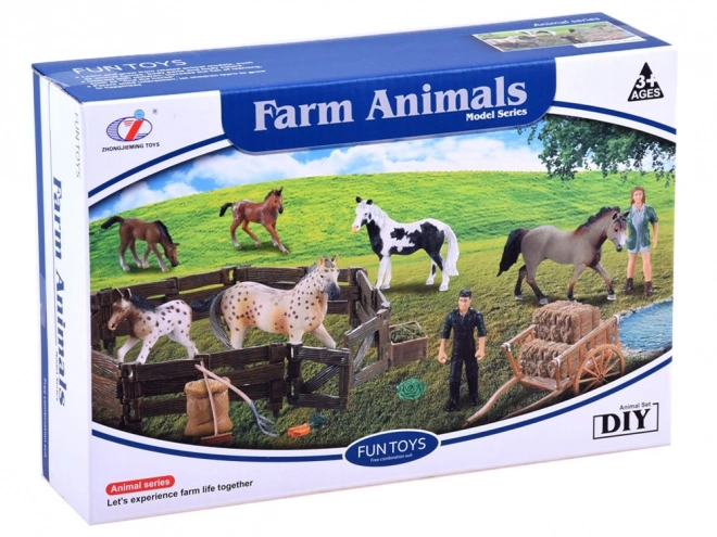 Figúrky sady zvierat Kone farma – A