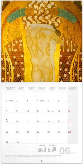 Poznámkový kalendár Gustav Klimt 2026