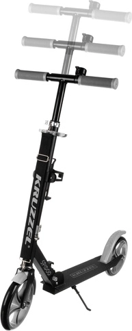 Skladacia mestská kolobežka pre deti s veľkými kolesami (200 mm) – sivá