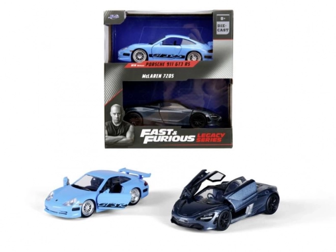 Rýchlo a Zbesilo Twin Pack Brianovo Porsche 996 GT3 RS a Shawov McLaren