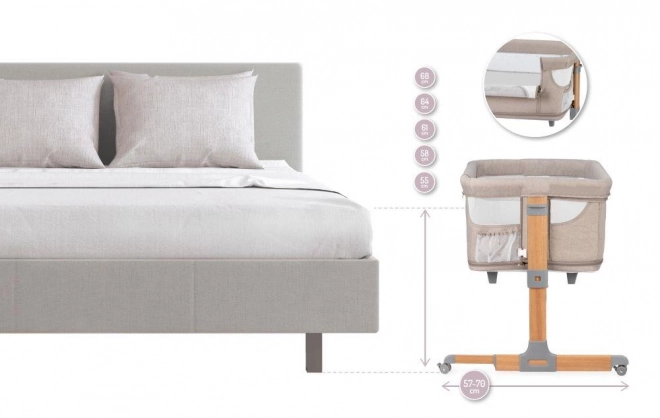 Postieľka 4v1 Béžová MoMi Smart Bed