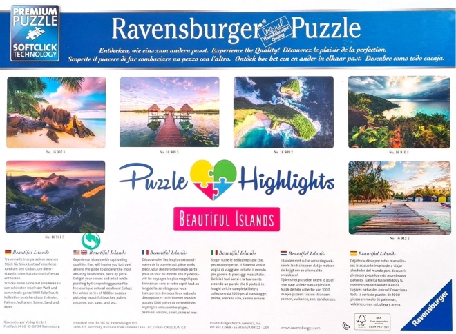 Ravensburger Puzzle Nádherné Ostrovy: Rajský Výhľad 1000 Dielikov