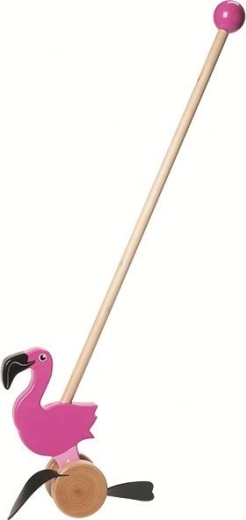 drevené tlačítko flamingo na tyči Nature Planet