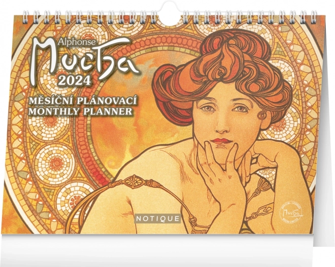 Stolový kalendár Alfons Mucha 2024