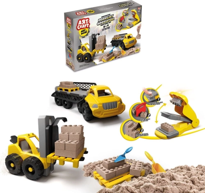Zábavný set s kinetickým pieskom ART CRAFT - Tvor, stavaj, rozoberaj