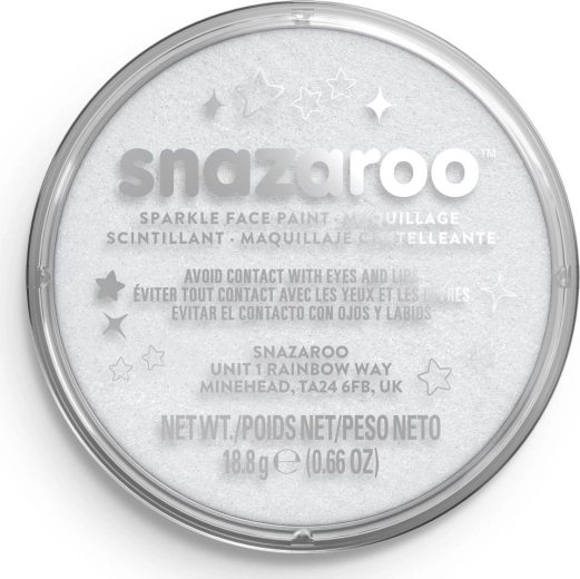 SNAZAROO Farba na tvár Trblietavá Bielá (Sparkle White) 18 ml