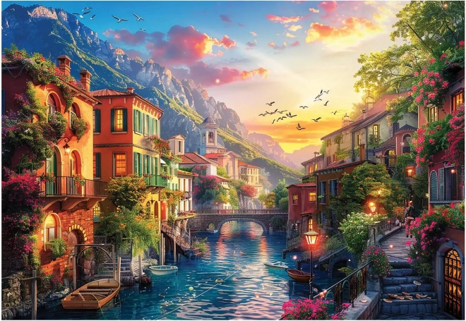Stredomorské mestečko puzzle 2000 dielikov