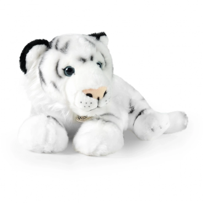 Biely plyšový tiger ležiaci 36 cm eco-friendly