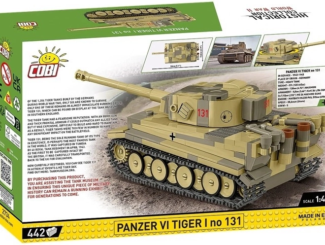 Model tanku Panzer VI Tiger I č. 131 od COBI