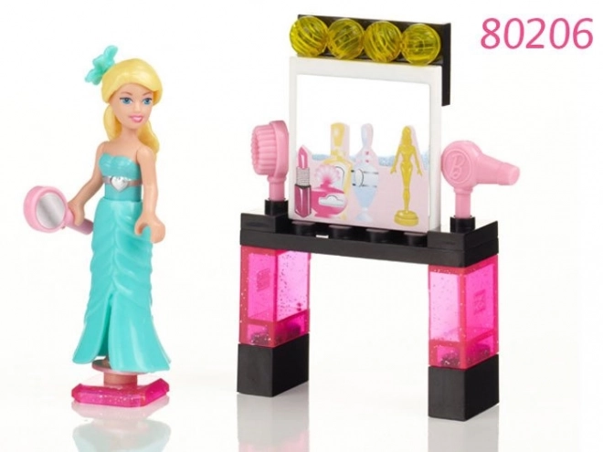 Mega Bloks Barbie Bábika Pasujúca do Kociek