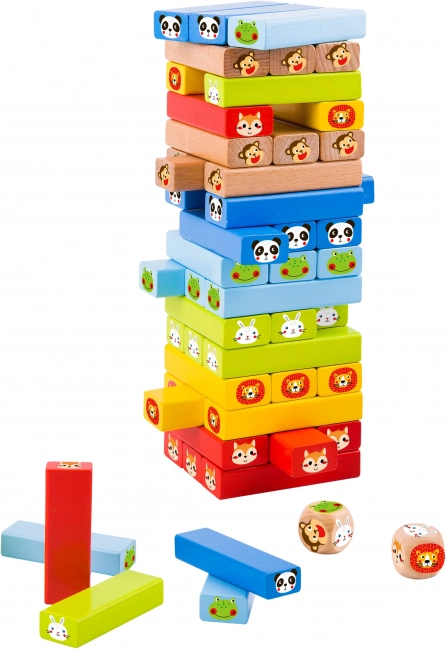 Drevená hra Jenga Zvieratá TOOKY TOY