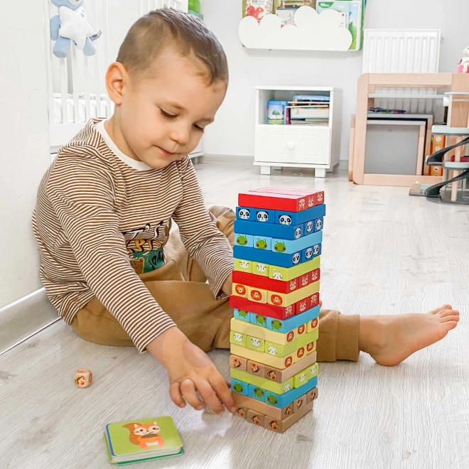 Drevená hra Jenga Zvieratá TOOKY TOY