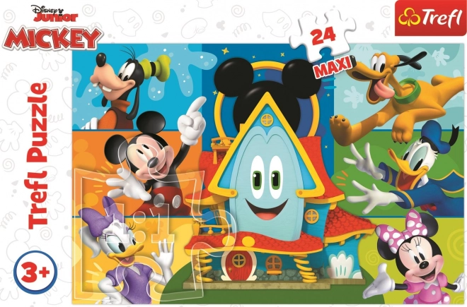 Puzzle Mickeyho Klubík: Mickey Mouse a Kamaráti Maxi 24 Dielikov