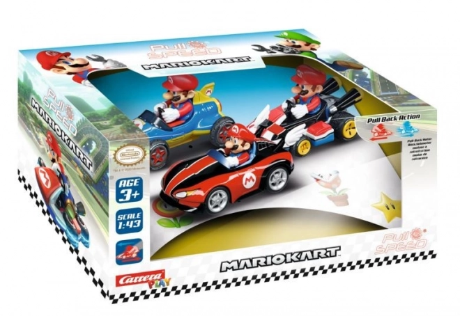 Súprava vozidiel Mario Kart 3-pack Pull & Speed