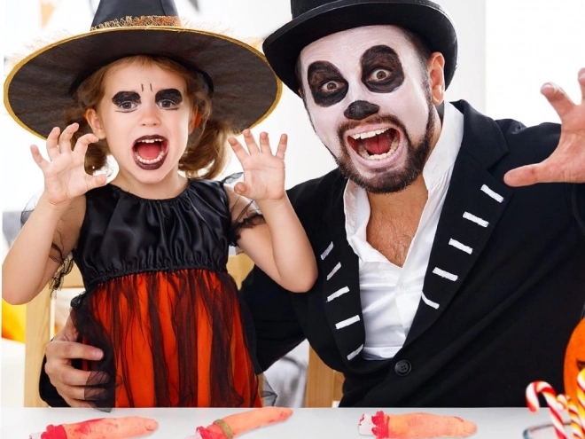 Falošné odseknuté prsty halloweenska dekorácia