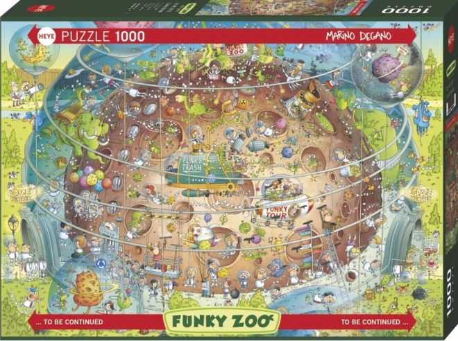 Heye Puzzle Šílená ZOO: Kosmický pavilon 1000 dielov