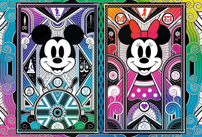 Drevené puzzle Trefl Mickey Mouse a Minnie - 501 dielikov