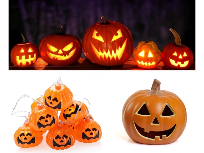 Svetelný girlanda dýňové LED na Halloween