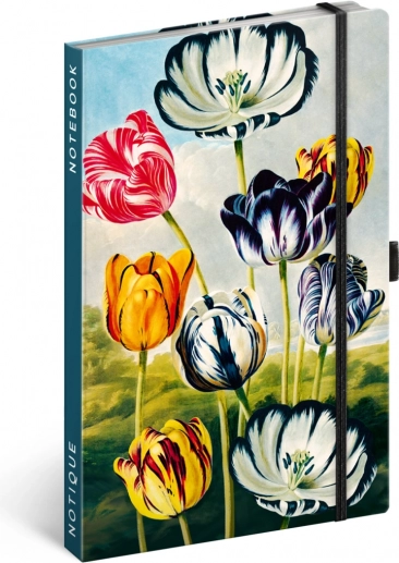 Notes Tulipány Kateřiny Winterovej, linajkovaný, 13 x 21 cm