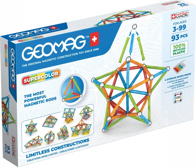 Geomag Supercolor Stavebnica 93 Dielikov