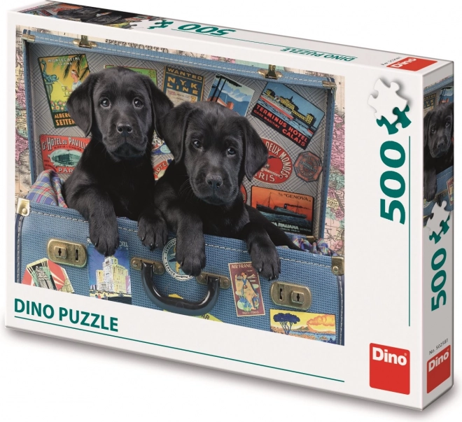 DINO Puzzle Šteniatka v kufri 500 dielikov