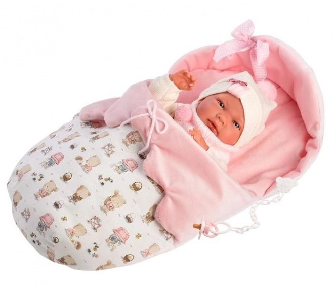 Llorens 73884 NEW BORN BABY - realistická bábika s celovinylovým telíčkom - 40 cm