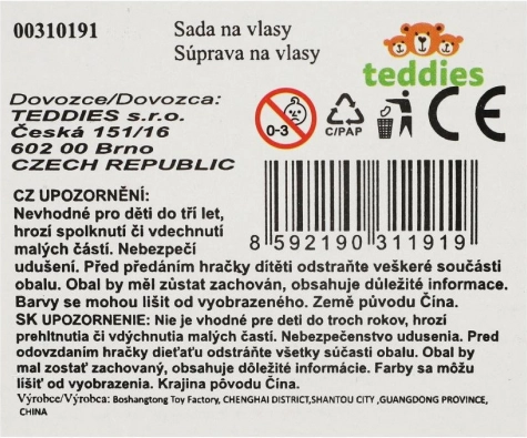 Sada korálok a vrkôčikov na vlasy