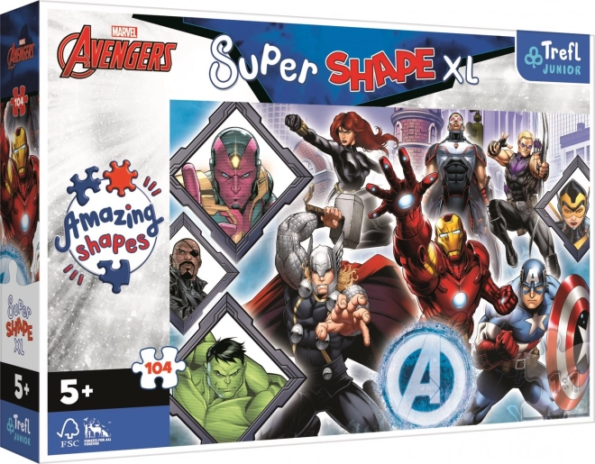 Trefl Puzzle Super Shape XL Avengeri 104 Dielikov